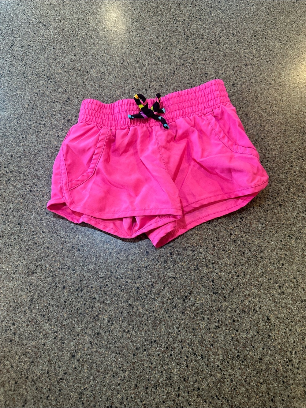 Girls' Hot Pink Active Shorts with Drawstring